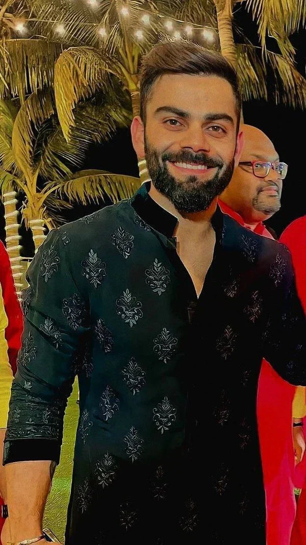 VK Embroidered Men's Kurta with Pajama