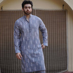 BLUE KURTA WITH PAJAMA FOR MENS