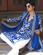ROYAL  BLUE KURTA WITH PANT WITH DUPATTA